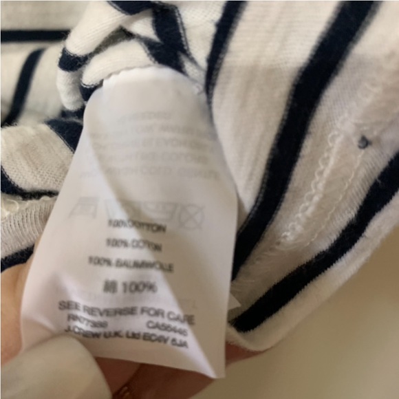 Madewell Navy/Whire Striped Short Sleeve Pocket Tee Size Small - Picture 3 of 8